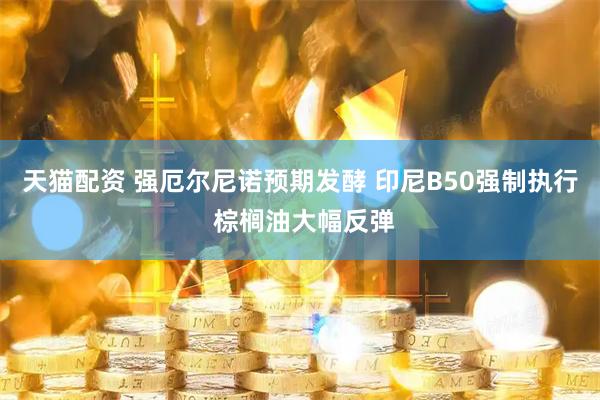天猫配资 强厄尔尼诺预期发酵 印尼B50强制执行 棕榈油大幅反弹